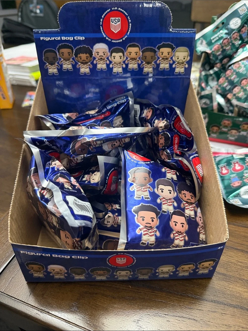 26 World Cup USA Soccer Themed Figural Bag Clips - Blind Bags